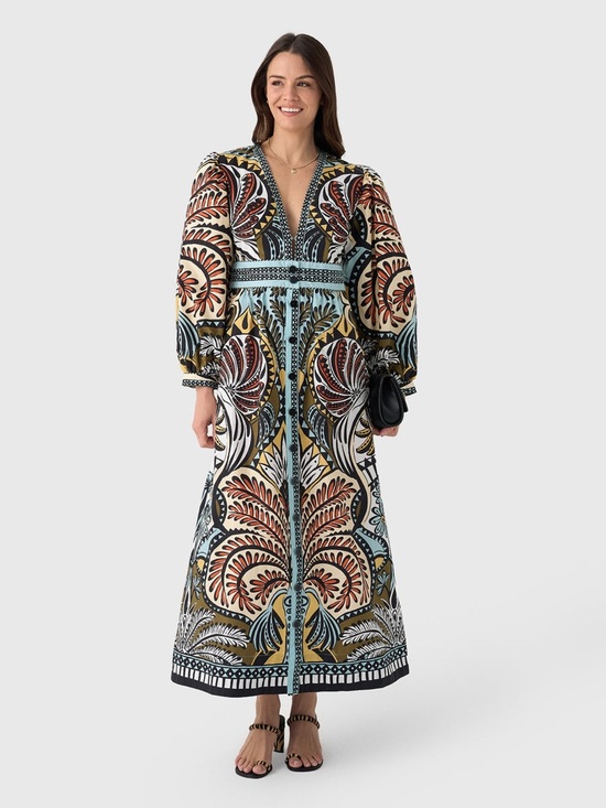 FARM Rio Dresses & Skirts - FARM Rio Multicolor Balamana Maxi Dress Size XS NWT